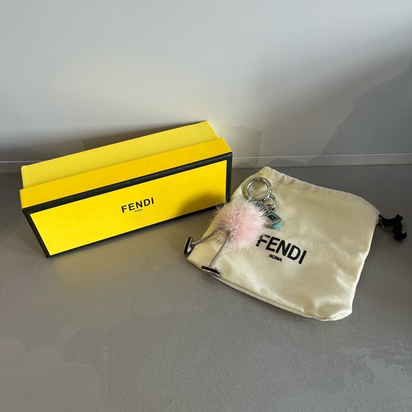 Fendi Pink Mink Hypnoteyes Chick Pom Pom Bag Charm - Picture 4 of 4